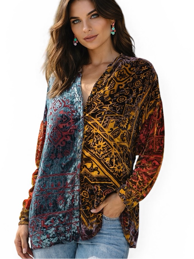 Johnny Was Frida Button-Down Shirt Nwt